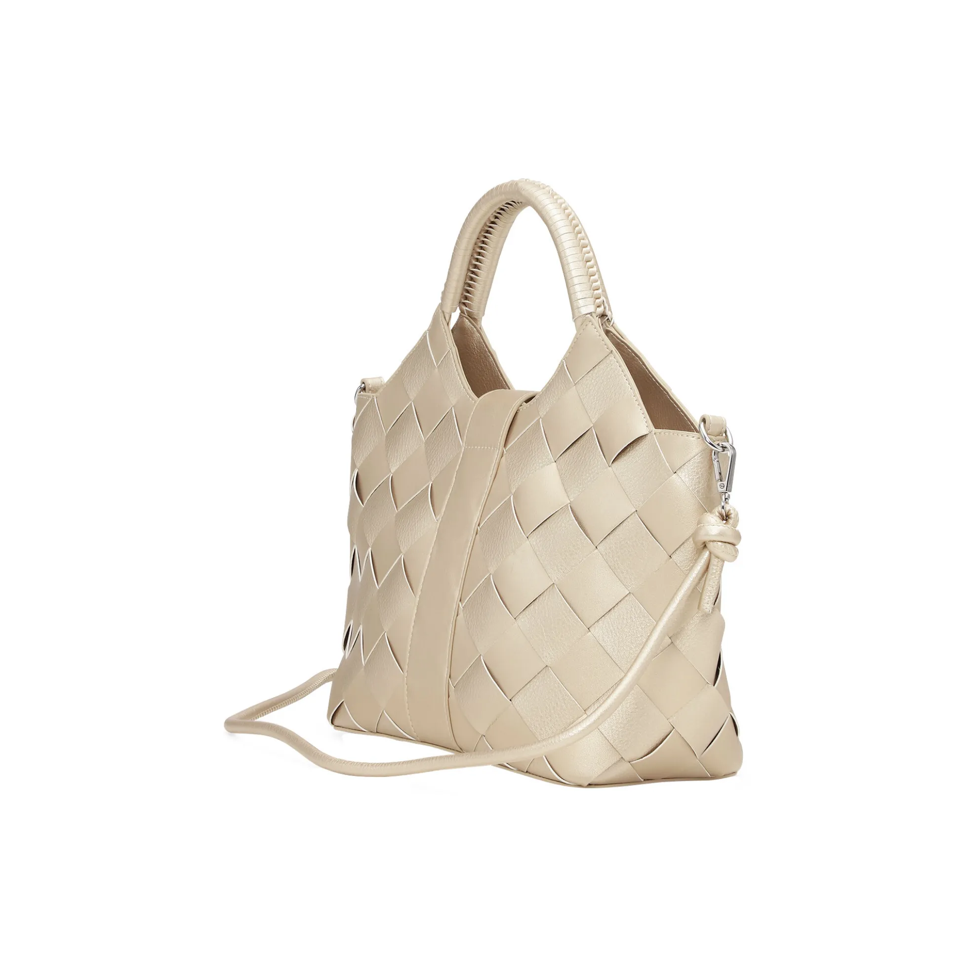 Braided Handbag, platin