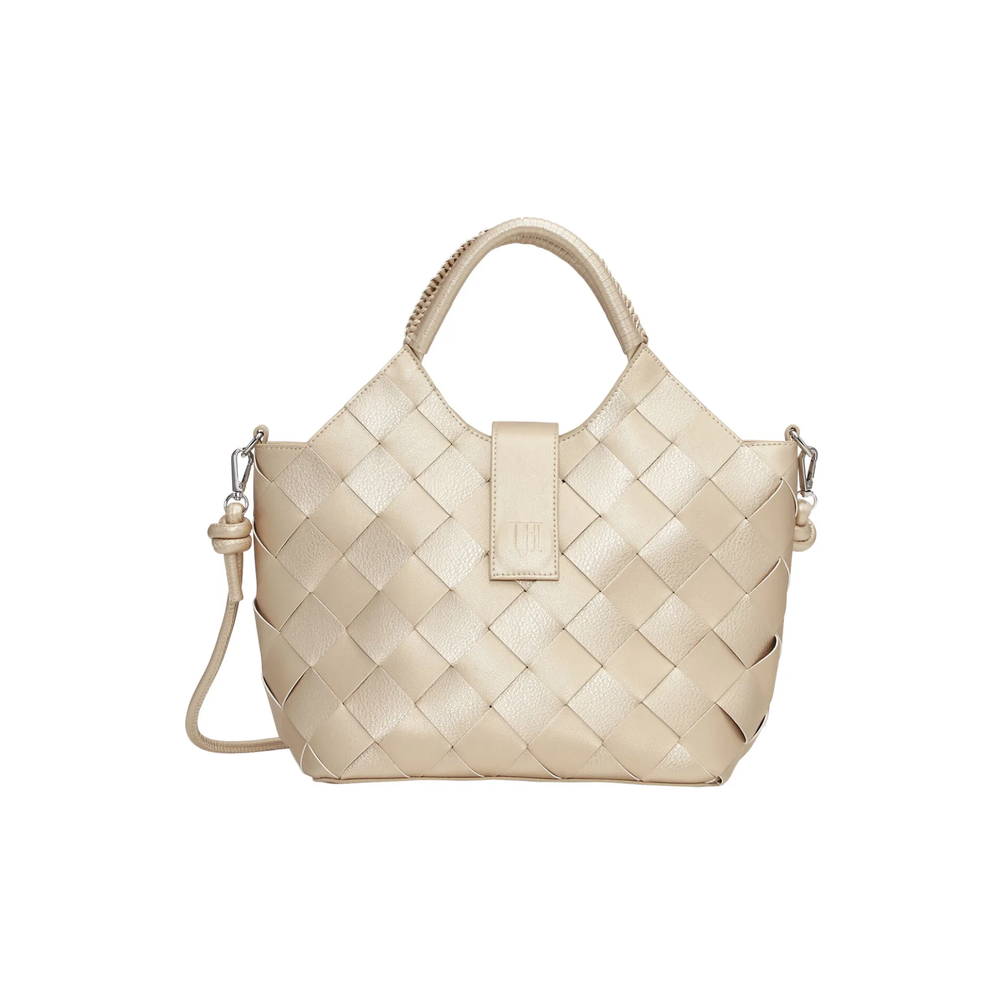 Braided Handbag, platin