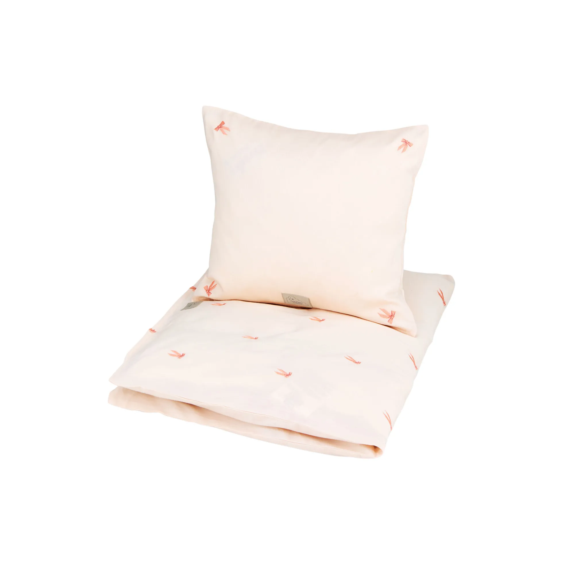 Broderet baby sengetøj, bows