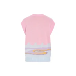 Bubbles Vest, pink sea