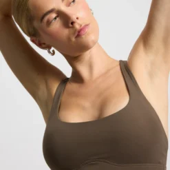 Butter Soft Sports Bra Seinna, dark brown