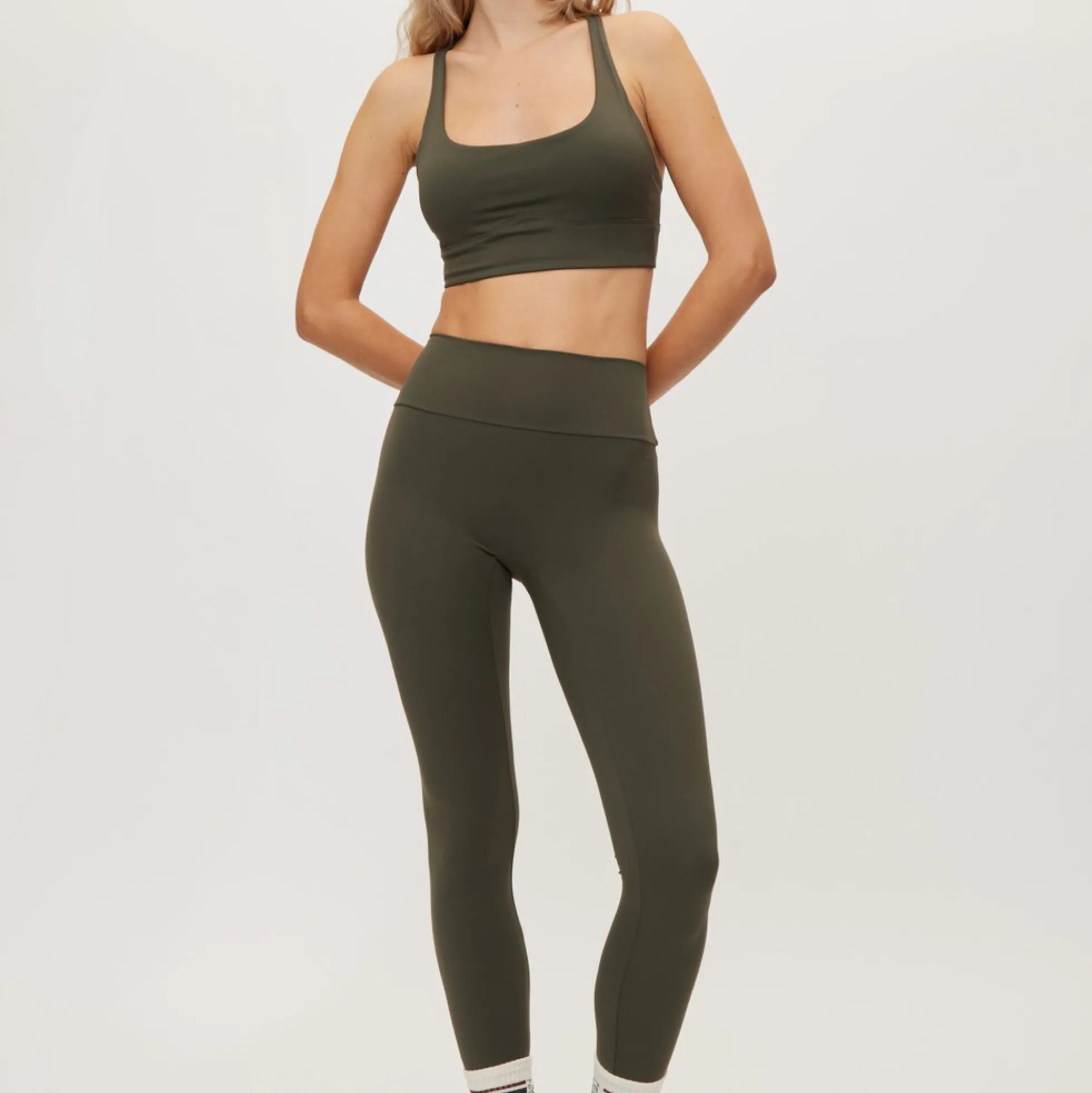 Butter Soft Tights All day, charcoal olive