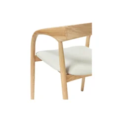 Camille Dining Table with Seat Cushion, off white/light ash