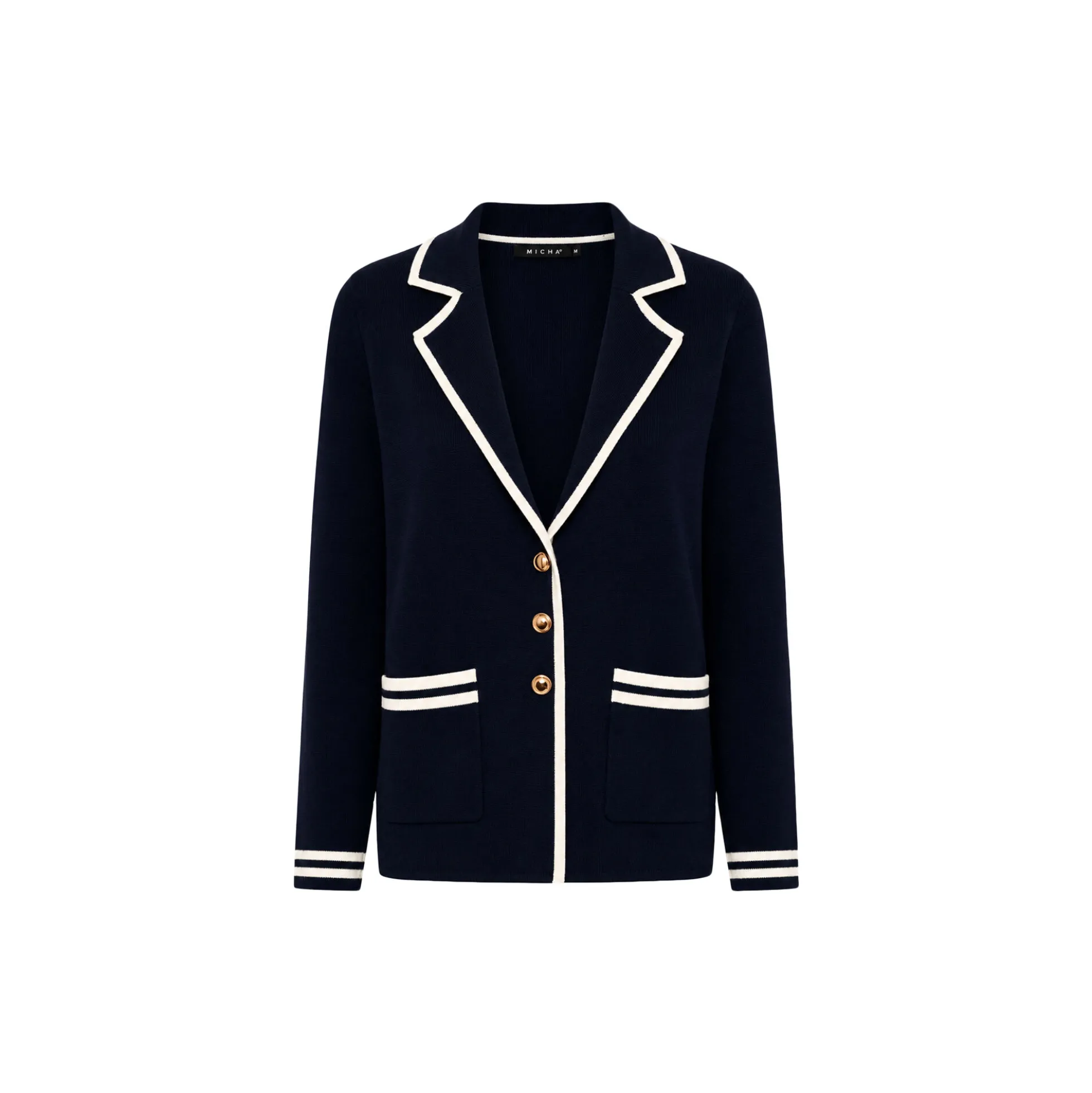 Cardigan Milano Knit, navy/offwh