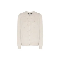 Cardigan Soft Melange Knit, offwh mel.