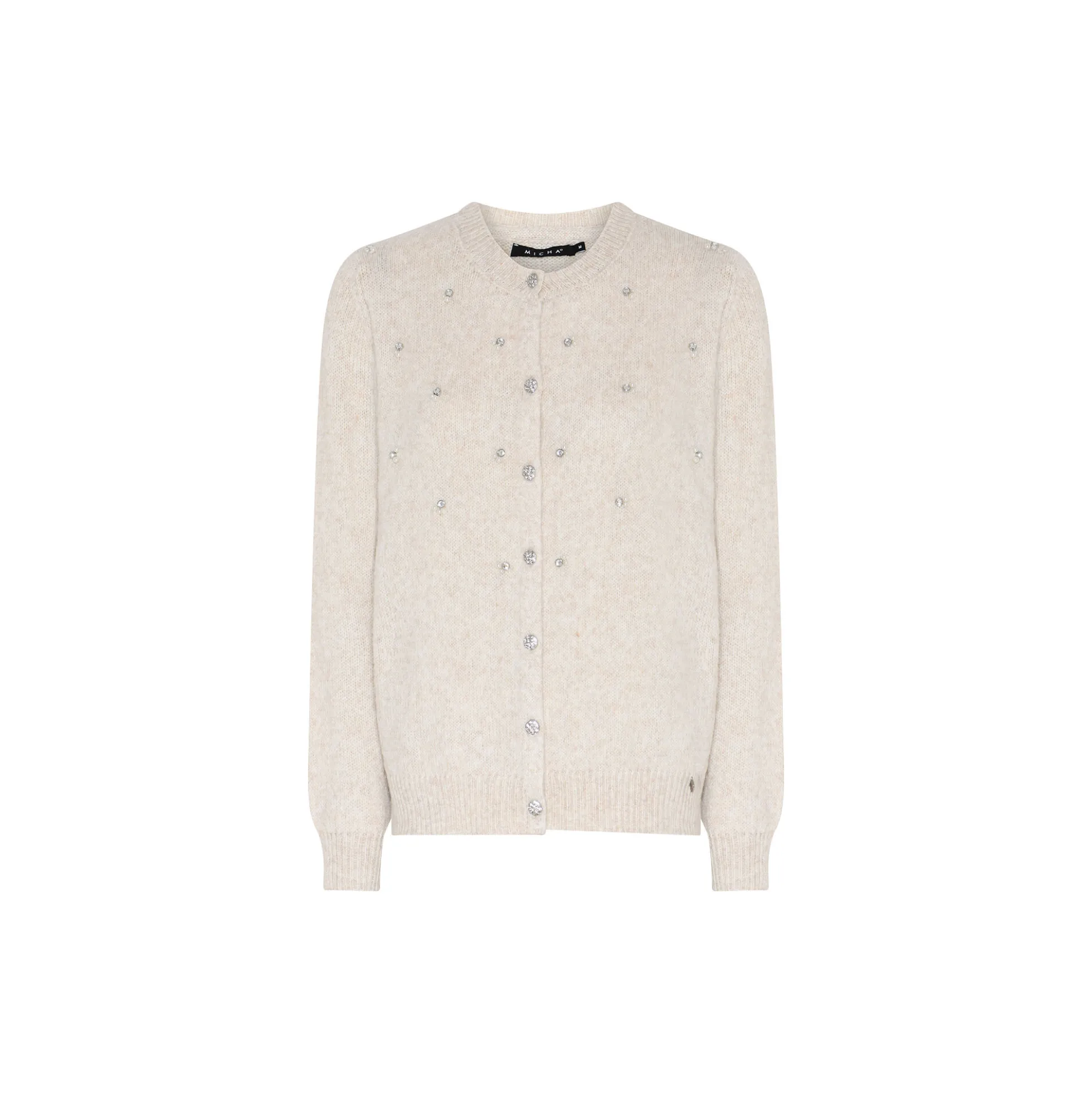Cardigan Soft Melange Knit, offwh mel.
