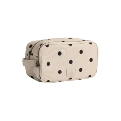 CareMBG Toiletry Bag Recycled, polka dot, creme