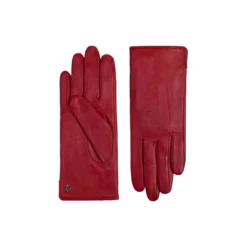 Carla læderhandske, crimson