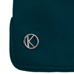 Carla læderhandske, teal