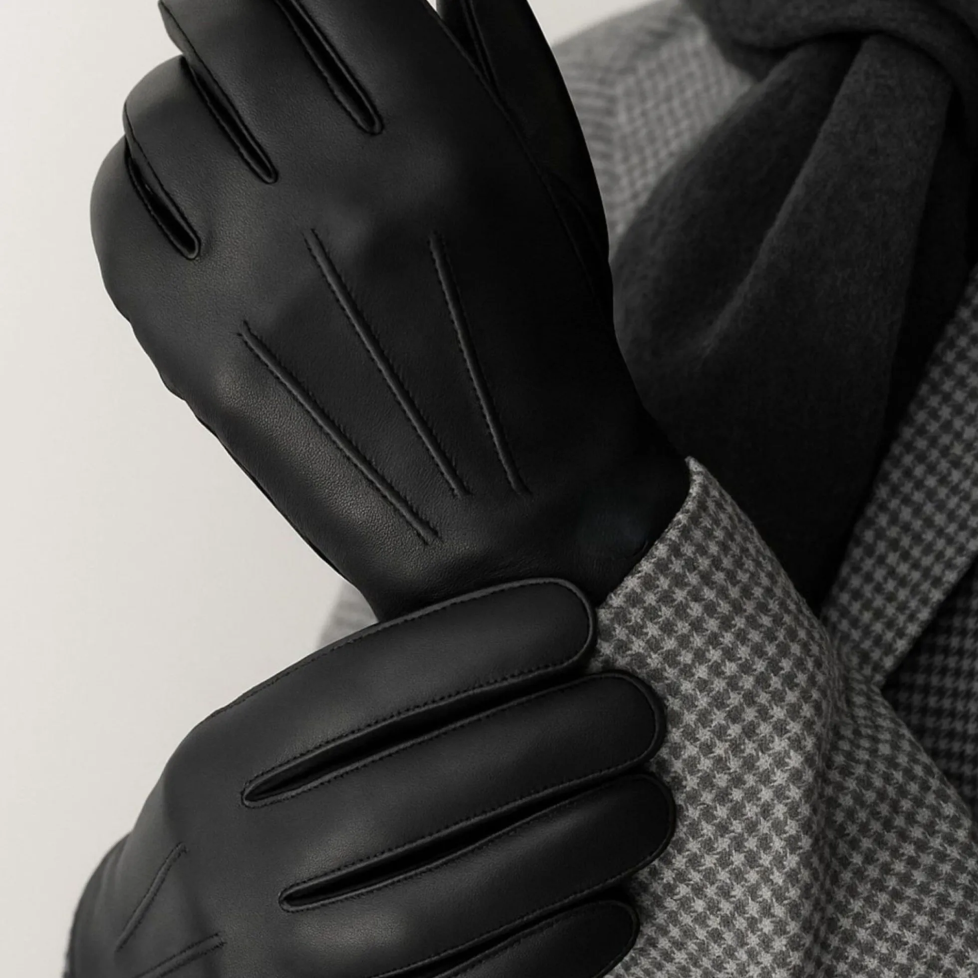 Carl læderhandske, black