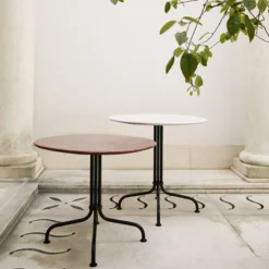 Carmel Bistro Outdoor Lounge Table, matt clam white