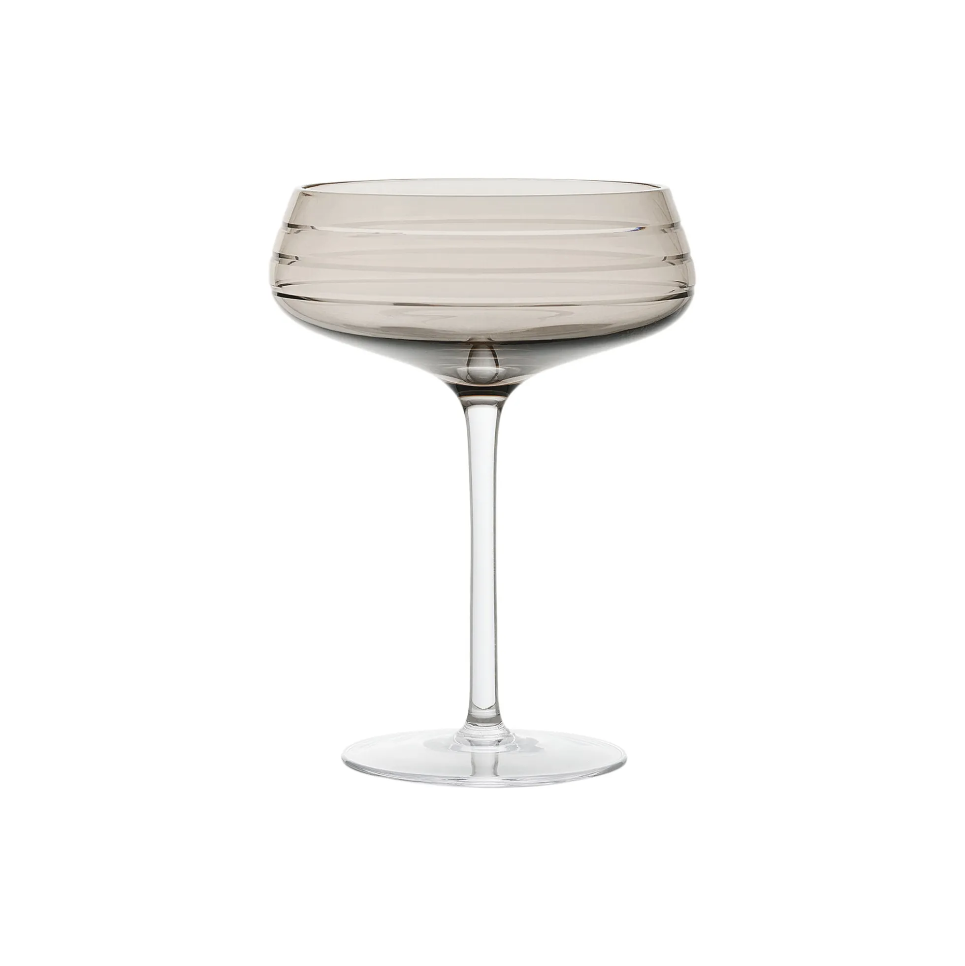 Champagne Coupe Triple Cut, smoke