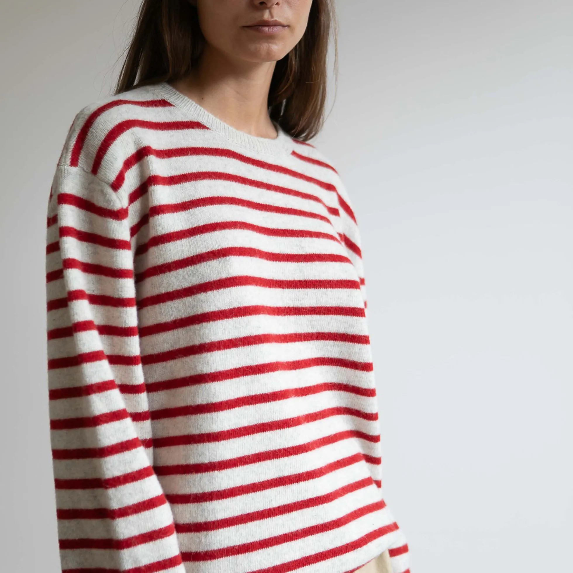 Charlie striktrøje, red creme