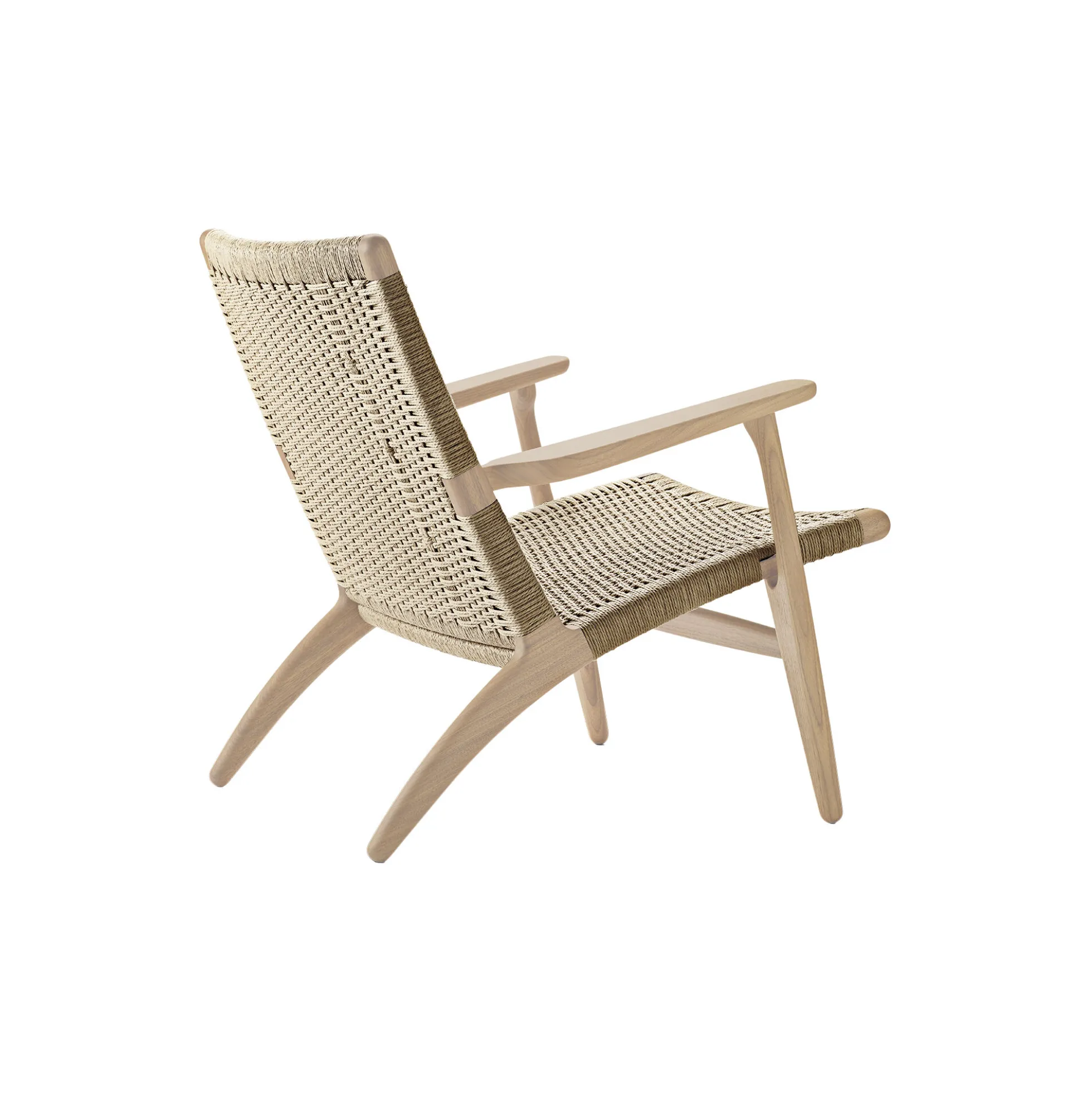 CH25 loungestol, hvidolieret eg/natur