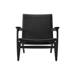 CH25 loungestol, sortlakeret eg/sort