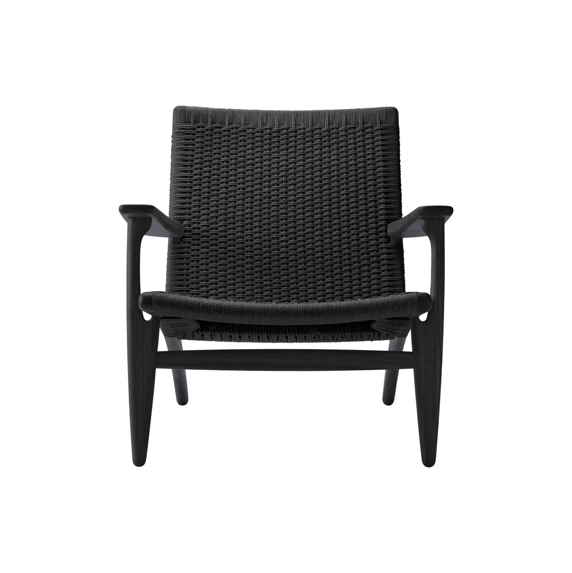 CH25 loungestol, sortlakeret eg/sort
