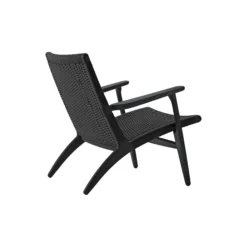 CH25 loungestol, sortlakeret eg/sort