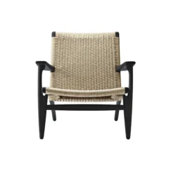 CH25 loungestol, sortlakeret eg/natur