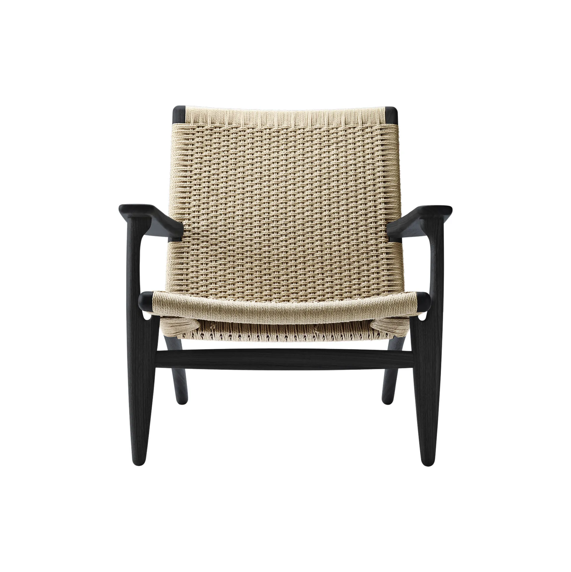 CH25 loungestol, sortlakeret eg/natur