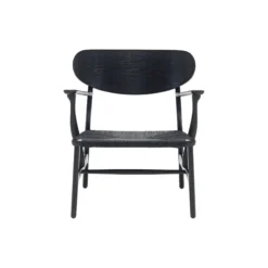 CH22 loungestol, sortlakeret eg/sort