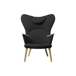 CH78 Mama Bear loungestol, black/sæbebehandlet eg