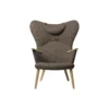 CH78 Mama Bear loungestol, brown/olieret eg