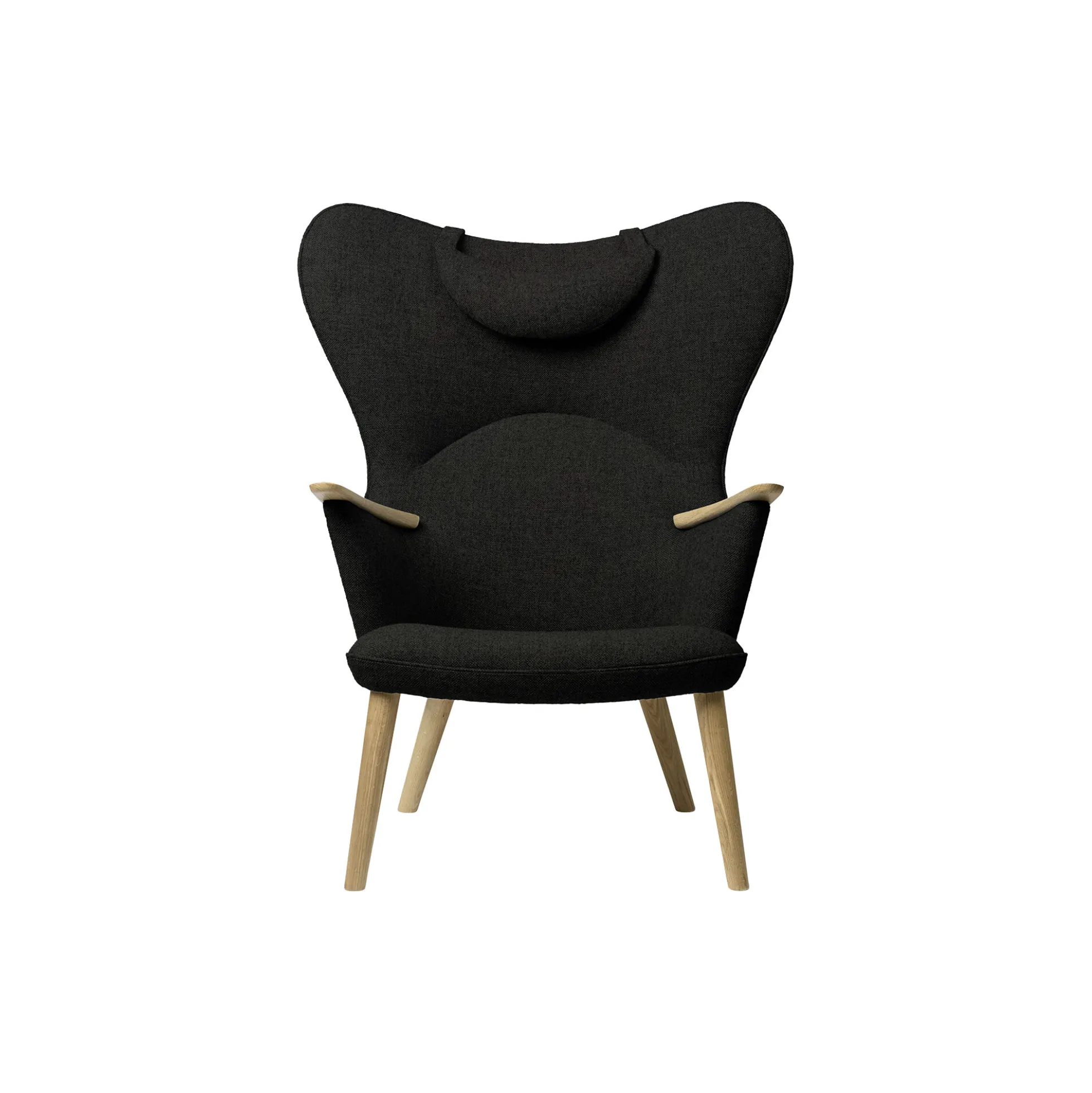 CH78 Mama Bear loungestol, dark green/sæbebehandlet eg