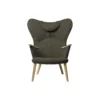 CH78 Mama Bear loungestol, green/sæbebehandlet eg