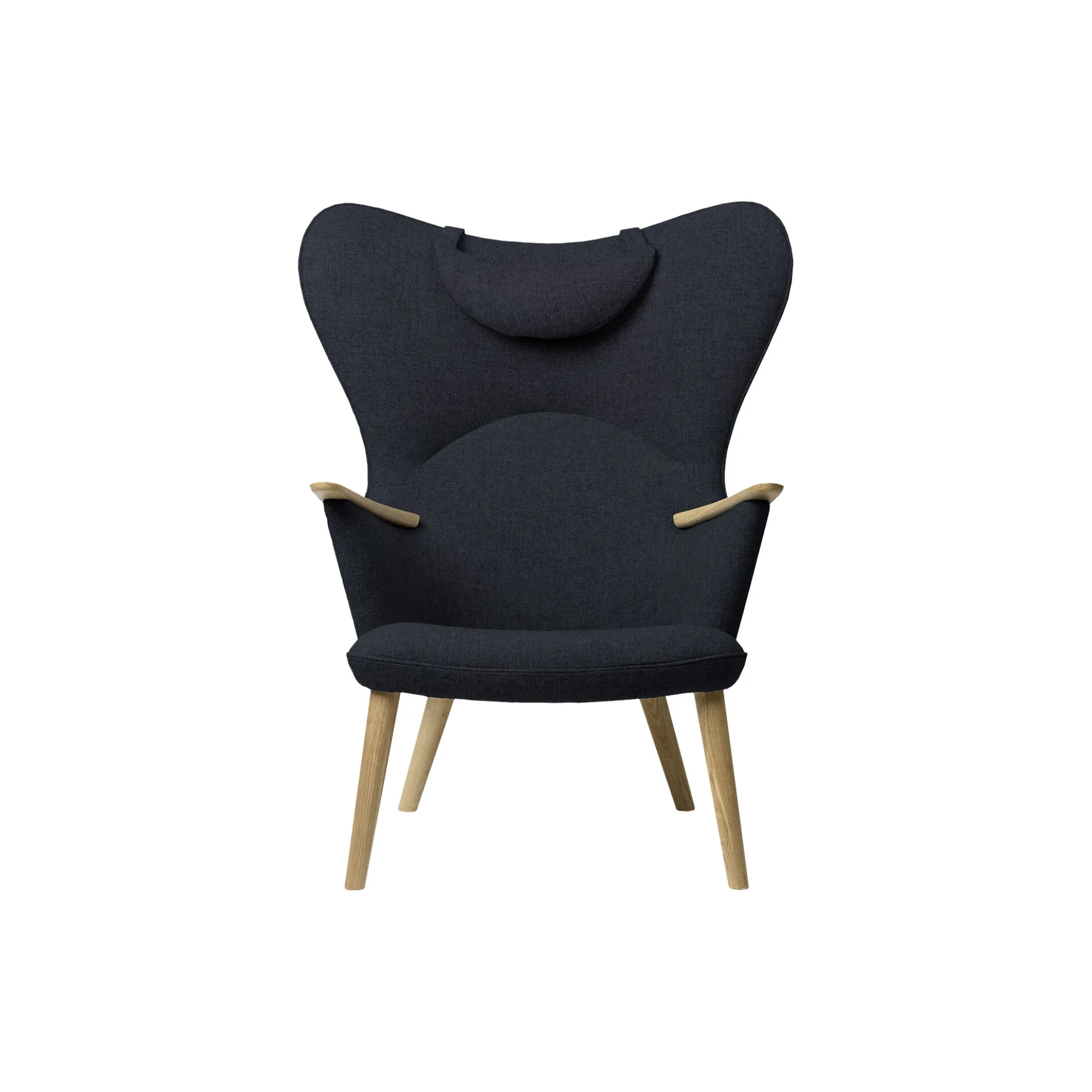 CH78 Mama Bear loungestol, navy/sæbebehandlet eg