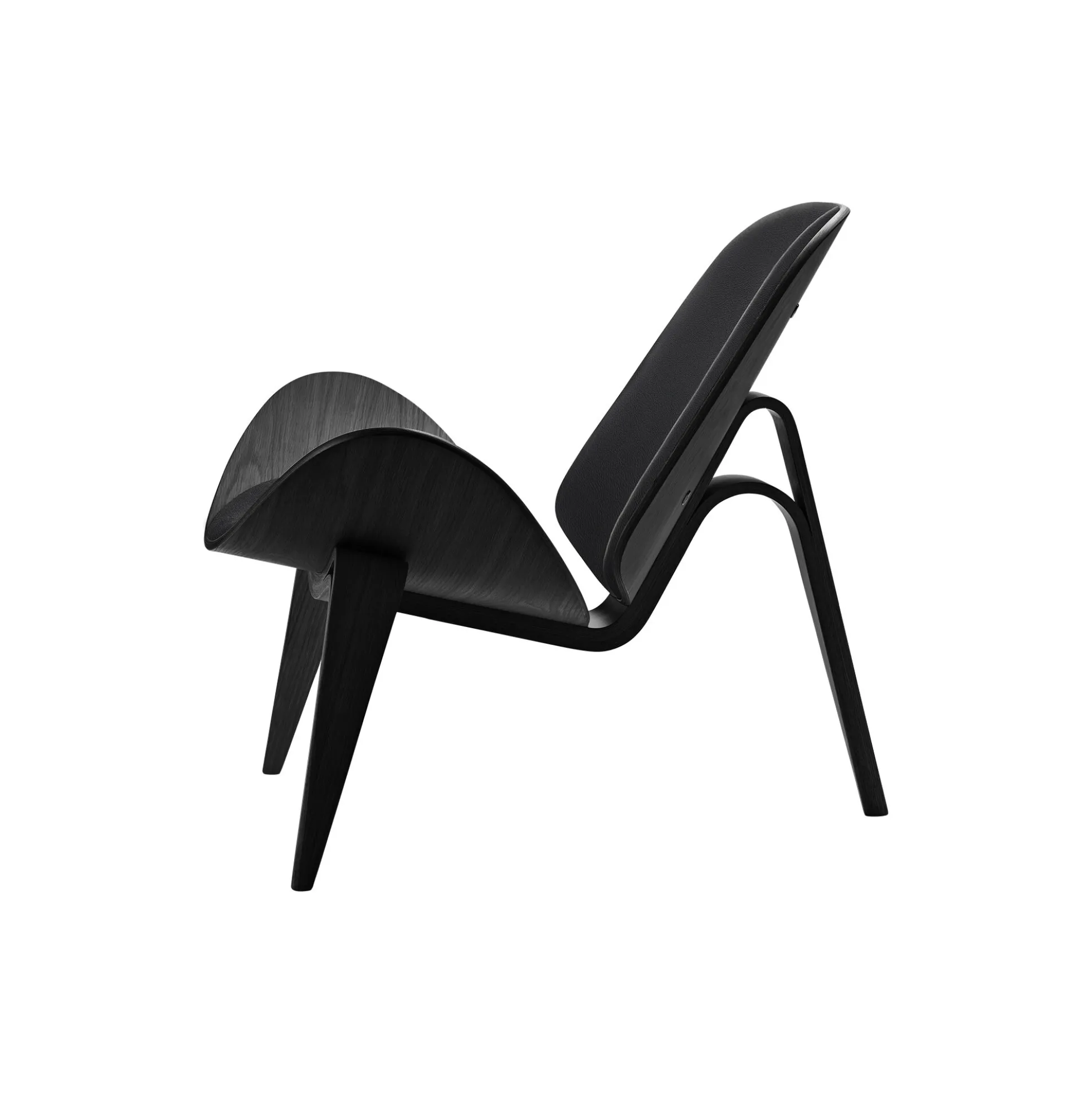 CH07 Skalstolen loungestol, sortlakeret eg/sort