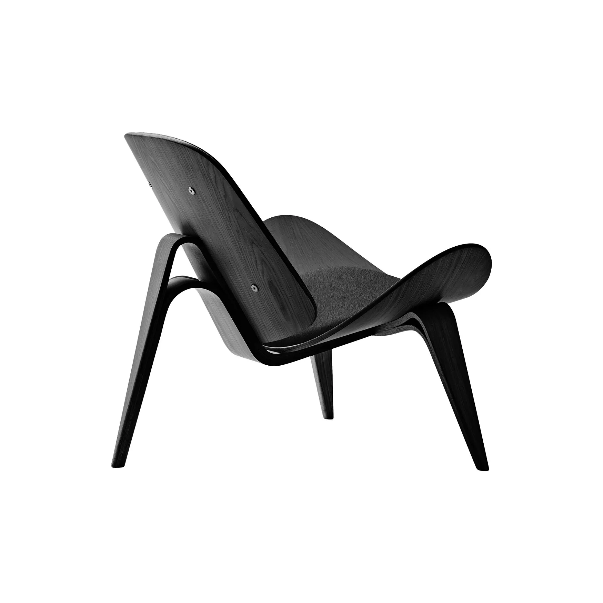 CH07 Skalstolen loungestol, sortlakeret eg/sort