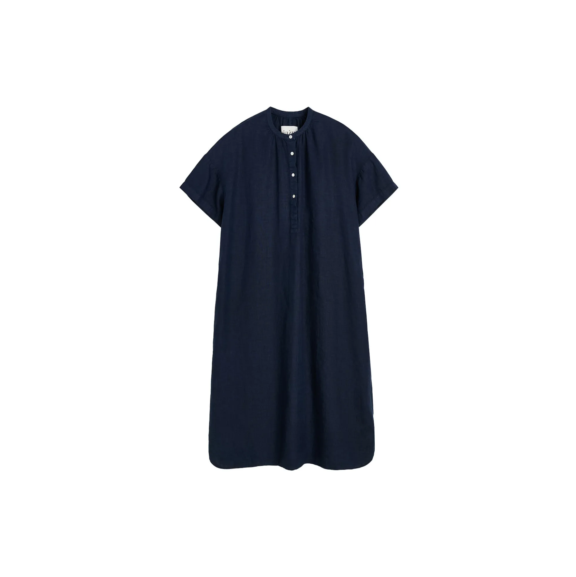 Cille Dress Linen, navy