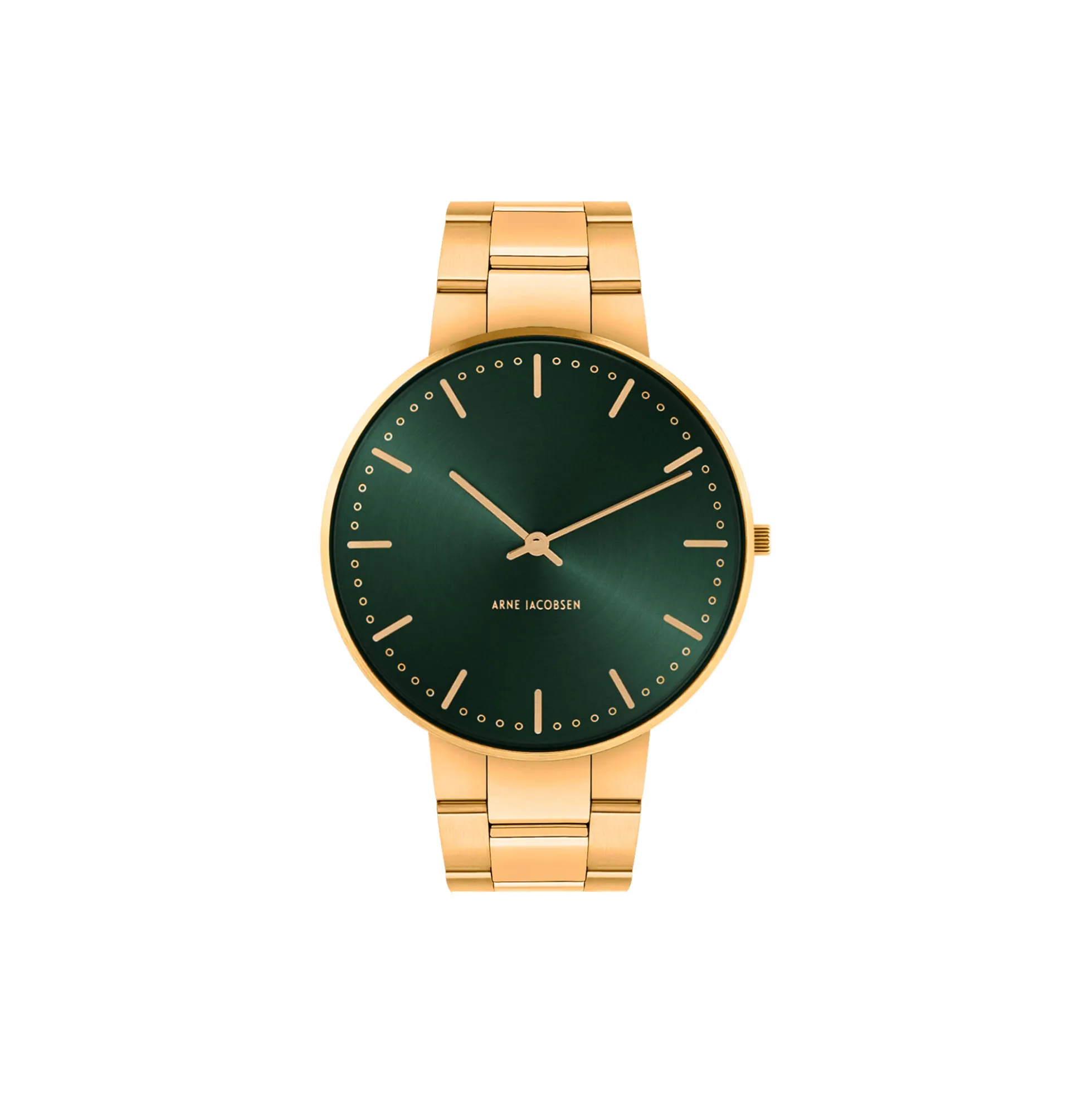City Hall armbåndsur, green/gold/matt gold