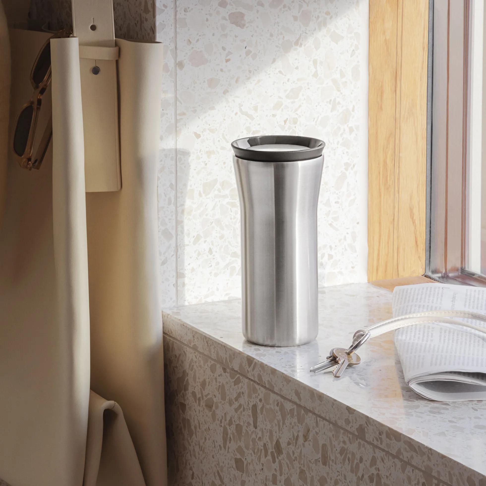 City To Go Cup, steel/black