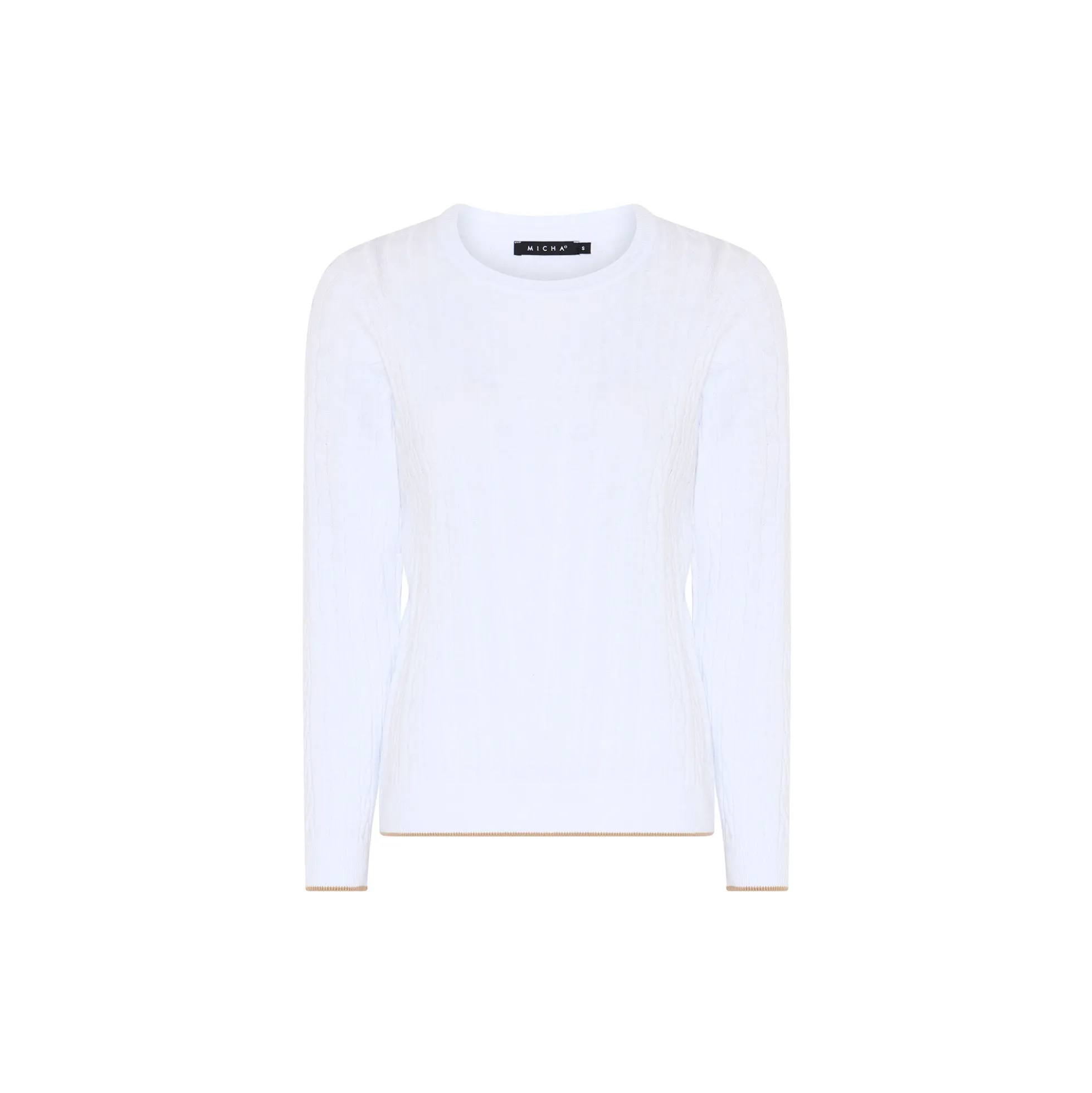 Classic Cable Knit, white/beach sand