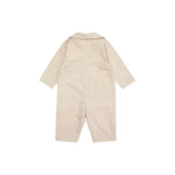Classic PJ Suit, beige gingham