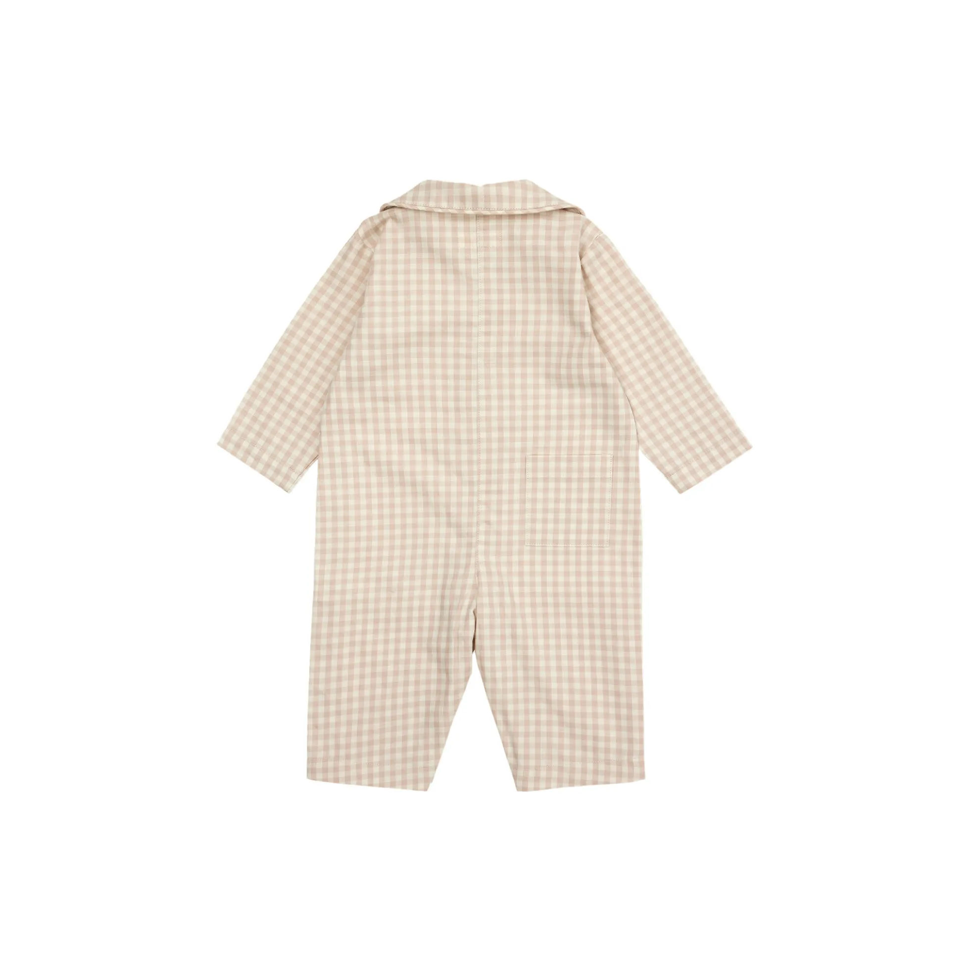 Classic PJ Suit, beige gingham