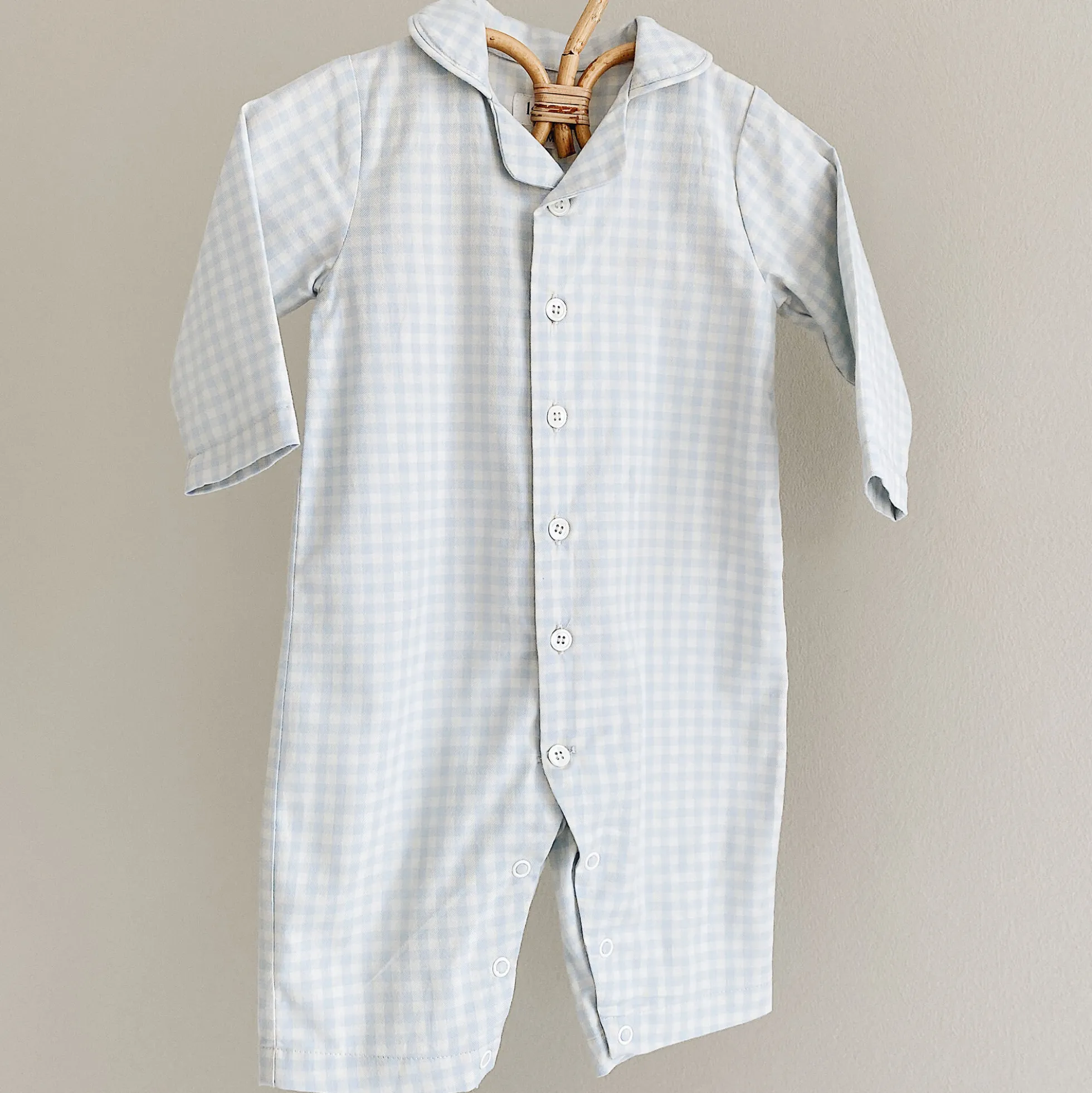 Classic PJ Suit, blue gingham