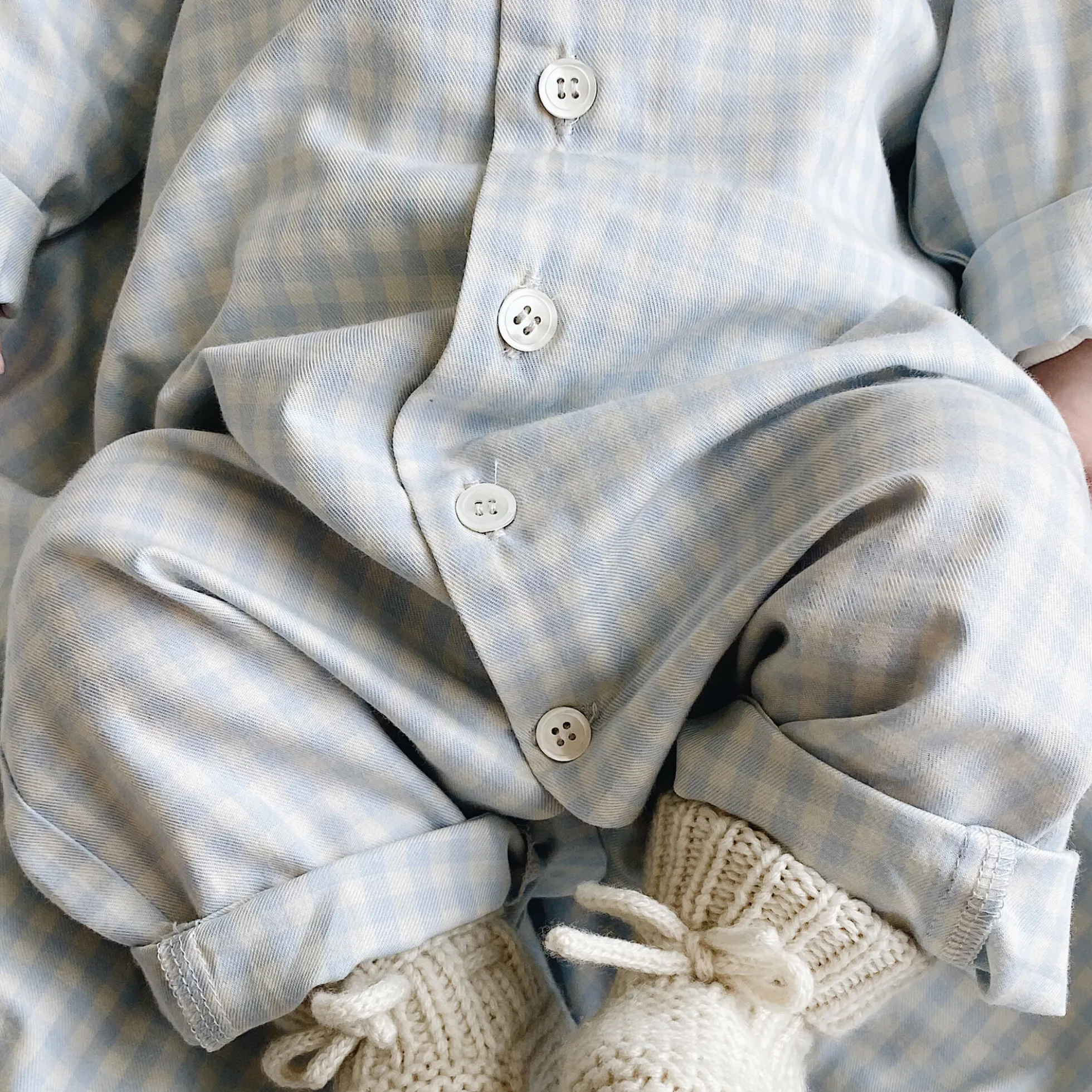 Classic PJ Suit, blue gingham