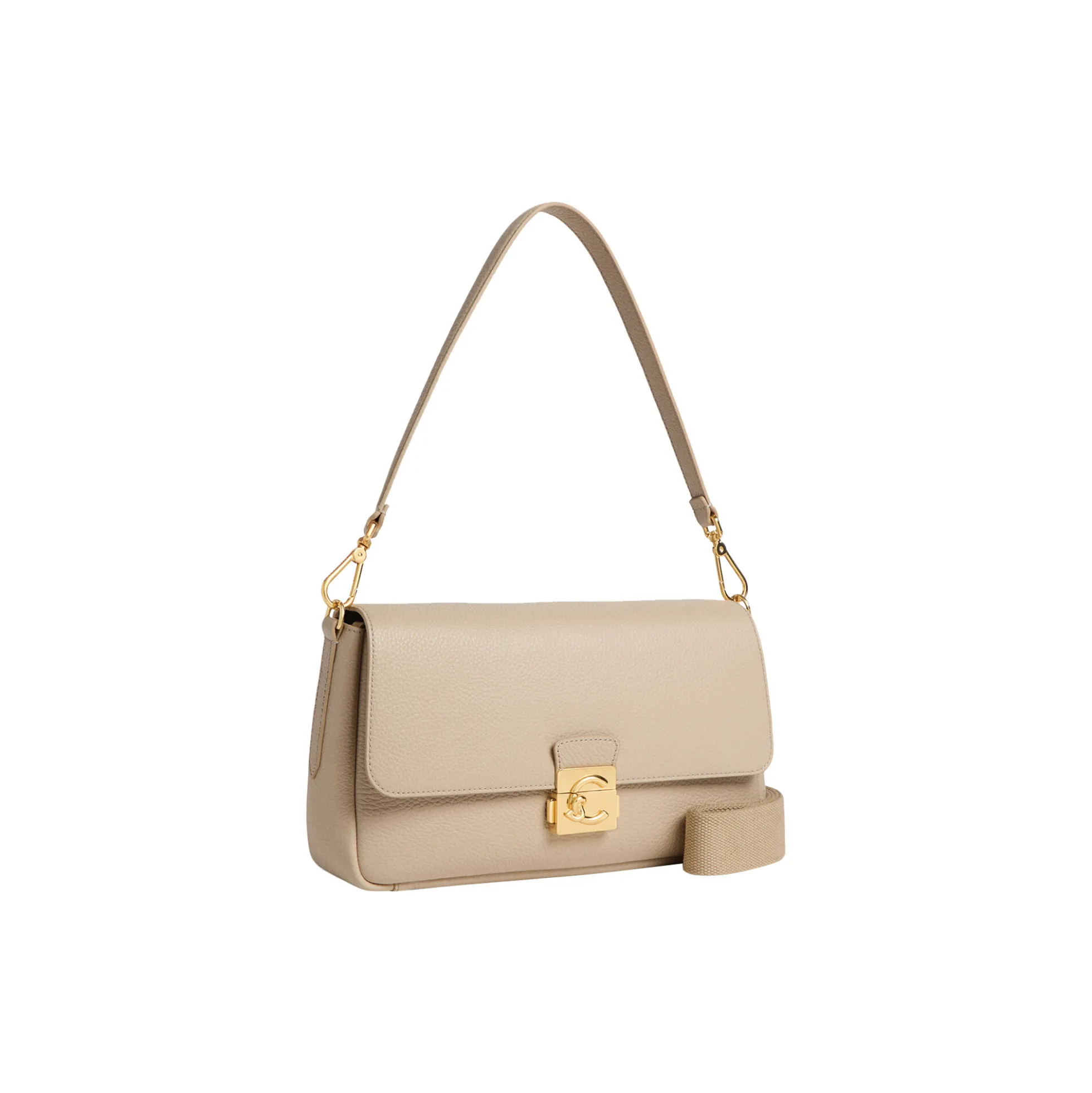 COCCINELLE C-ME LOCK, sandshell