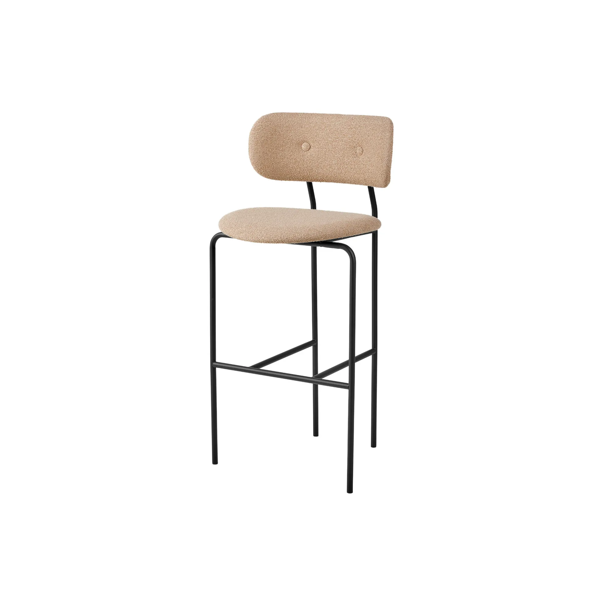Coco Bar Chair, Around Bouclé 004/black matt