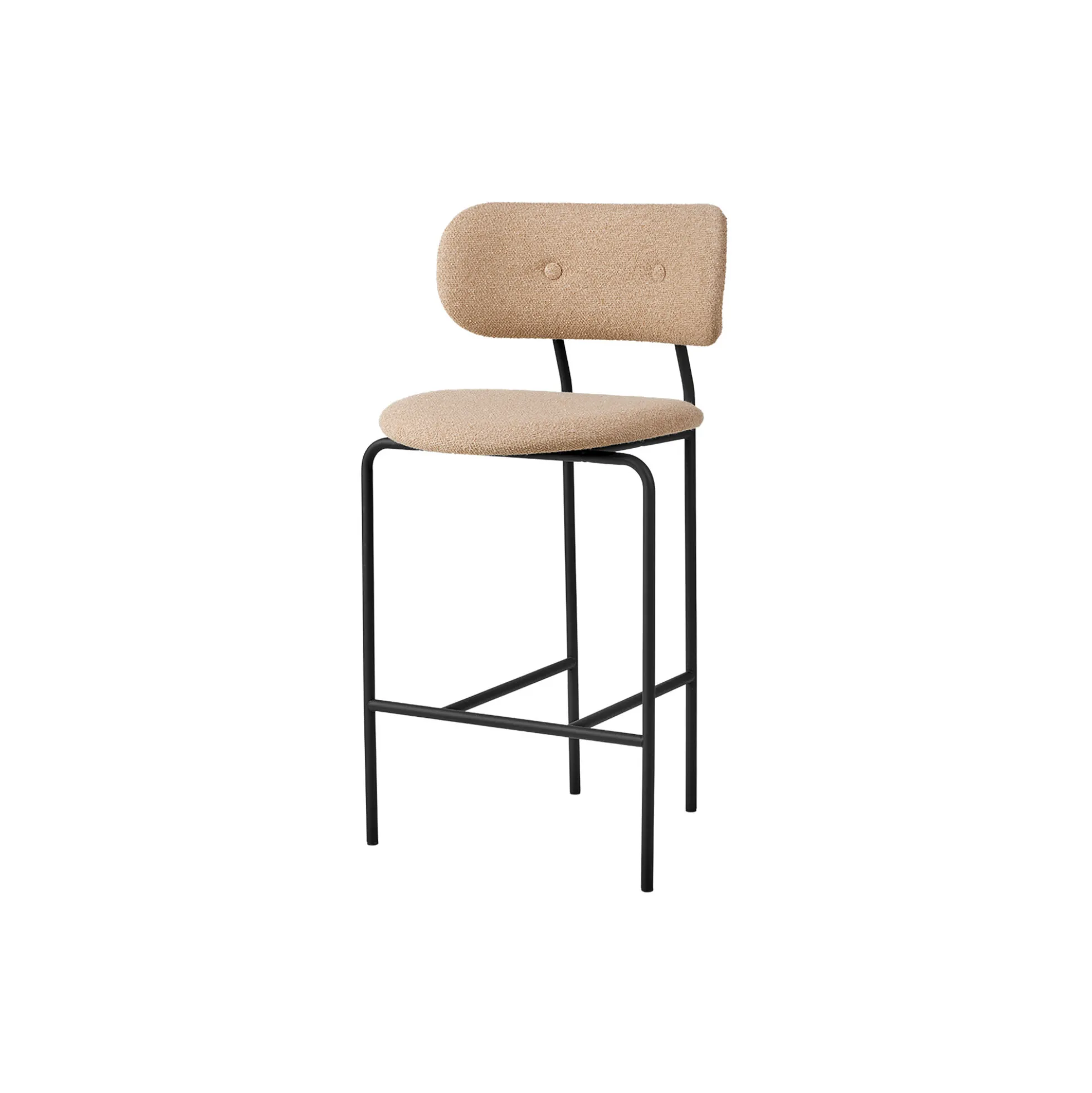 Coco Counter Chair, Around Bouclé 004/black matt