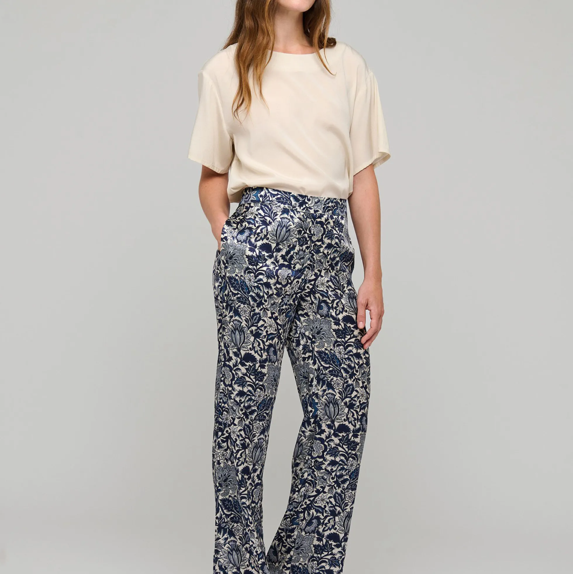 CocoDEA Trousers Straight Leg, dentelle midnight