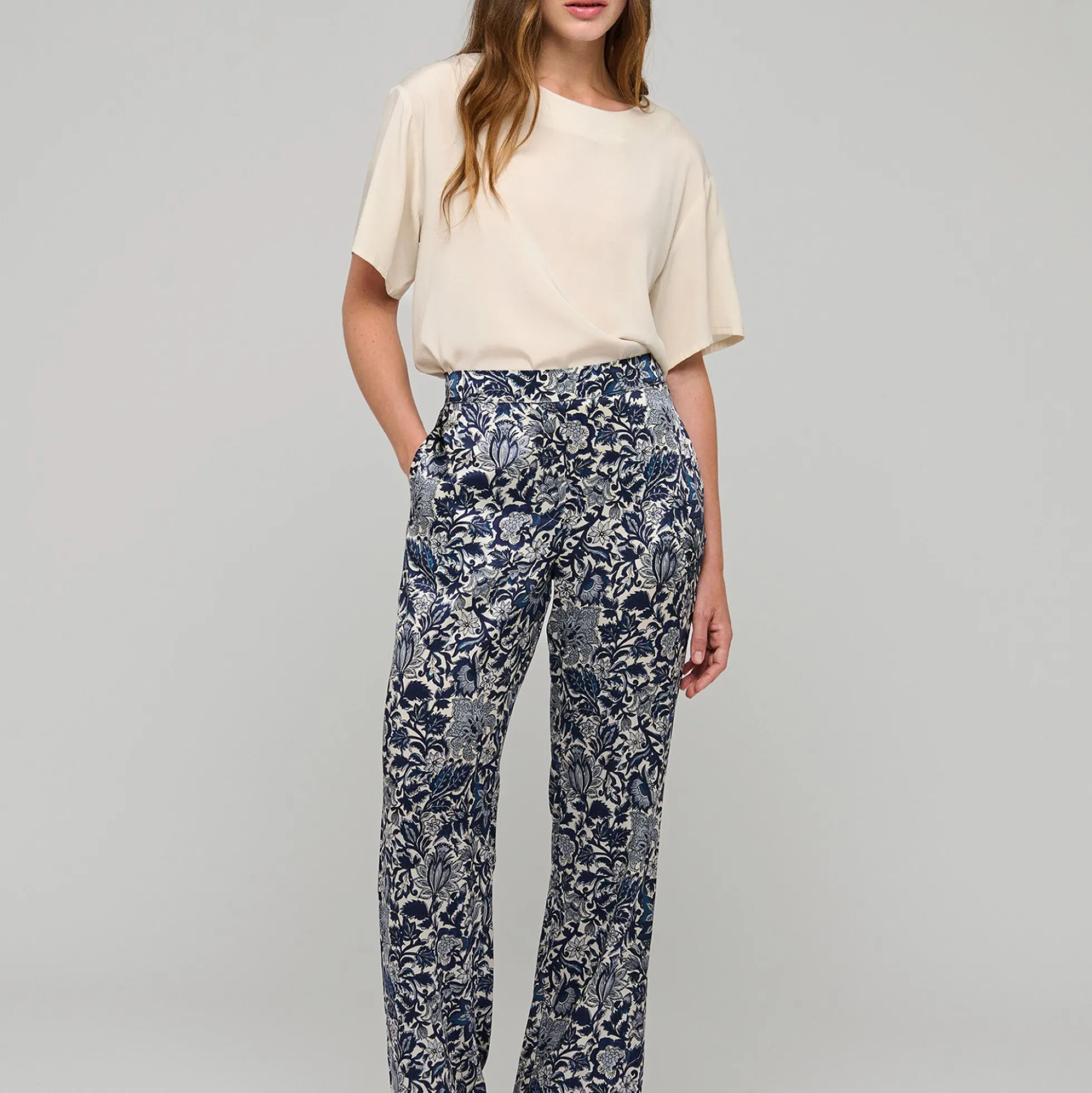 CocoDEA Trousers Straight Leg, dentelle midnight