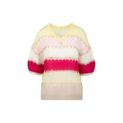 Colorblock pointelle knit, mix