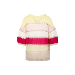 Colorblock pointelle knit, mix