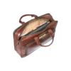 2 Compartment Laptop Briefcase, dark brown