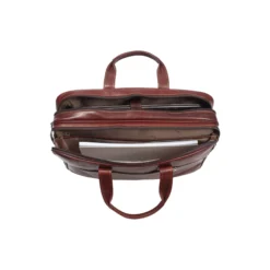 2 Compartment Laptop Briefcase, dark brown