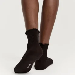 Cotton Frill Sock, chocolate