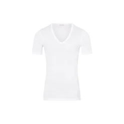 Cotton Pure SS Shirt V-Neck, white